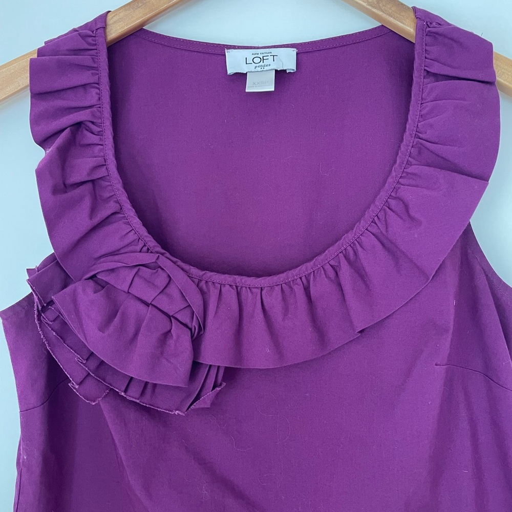 LOFT Ann Taylor purple blouse tank XXSP